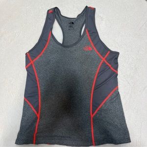 The North Face Gray and Salmon Athletic Tank Top D9